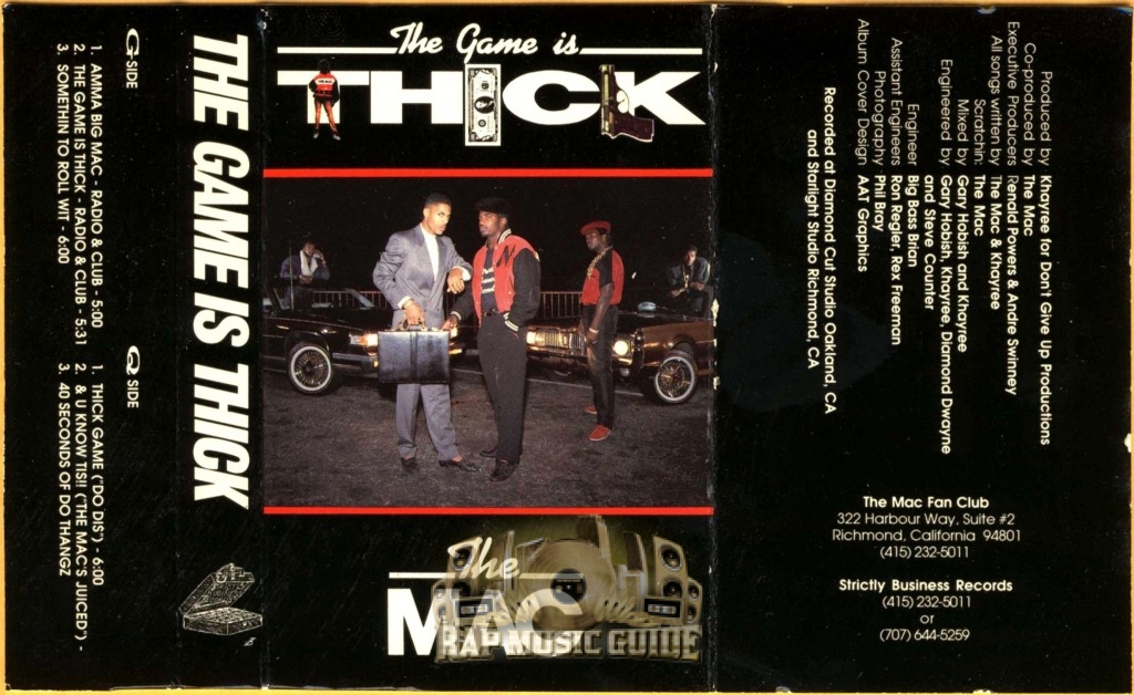 The Mac - The Game Is Thick: 1st Press. Cassette Tape | Rap Music 